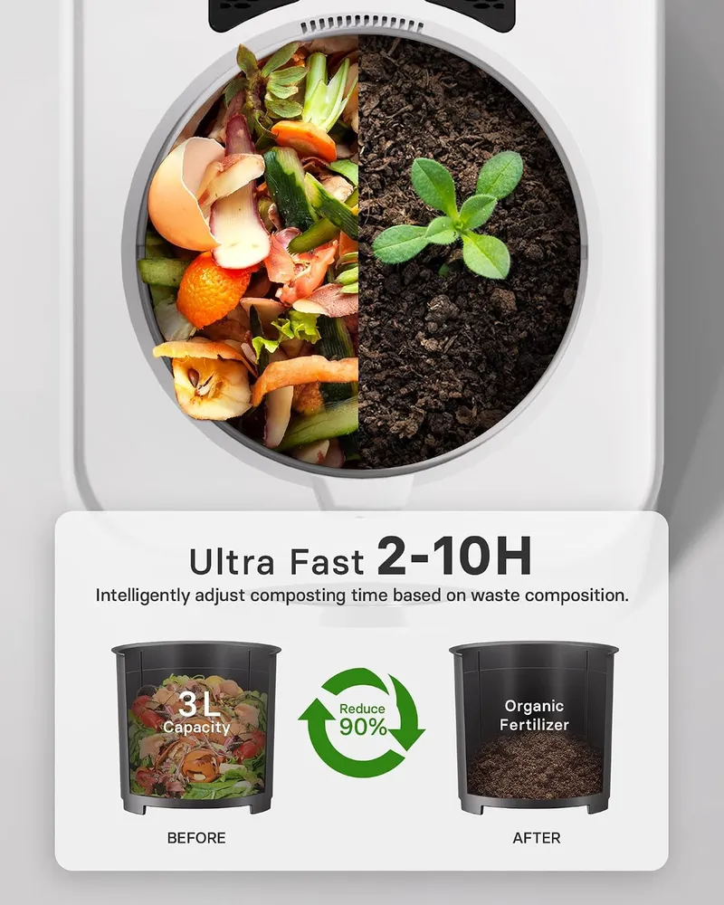 KEEPEEZ Smart Mill Food Recycler with Large Touch Screen